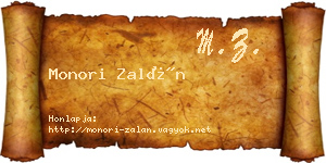 Monori Zalán névjegykártya